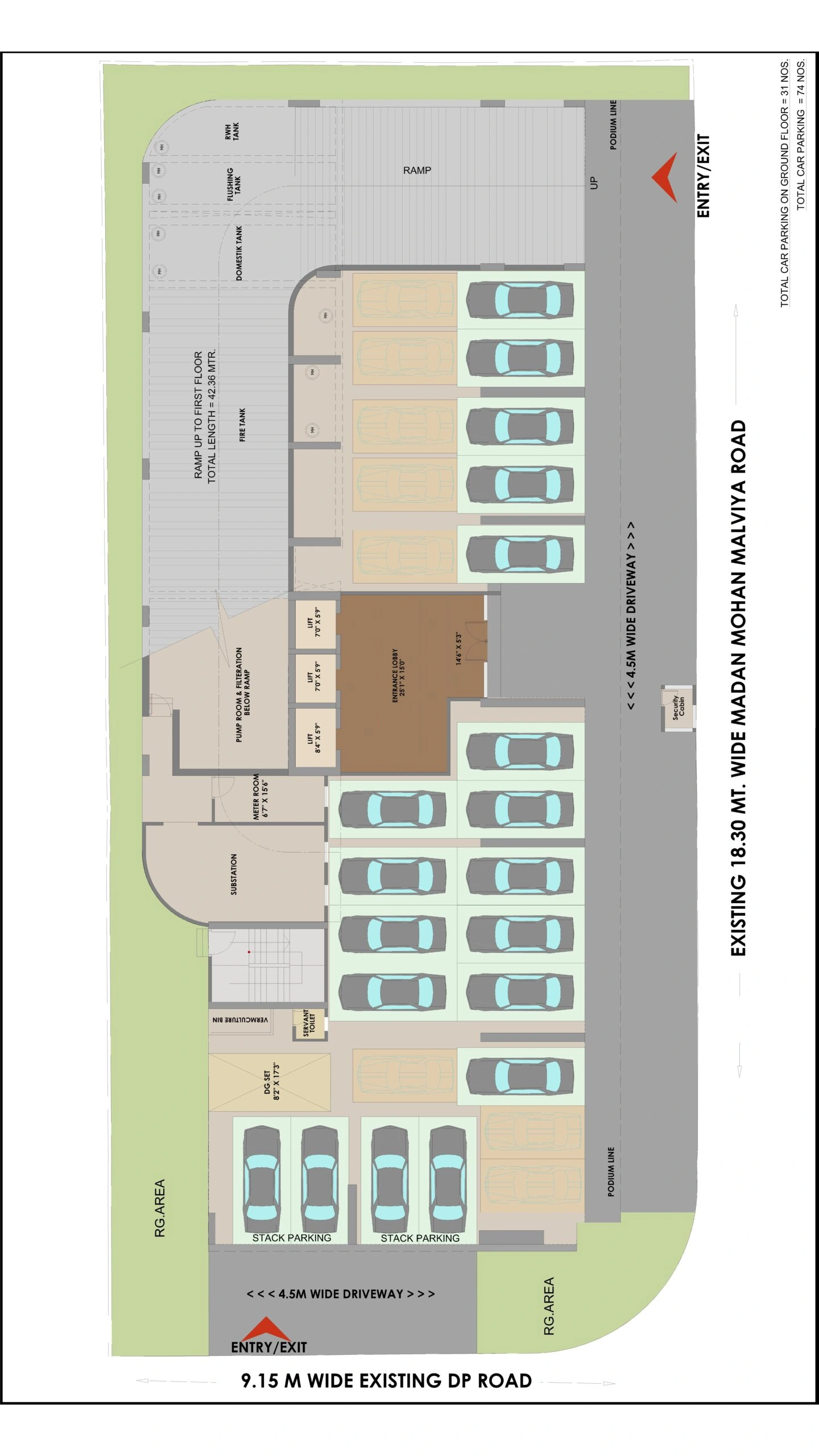 Ground Floor Plan (Parking)